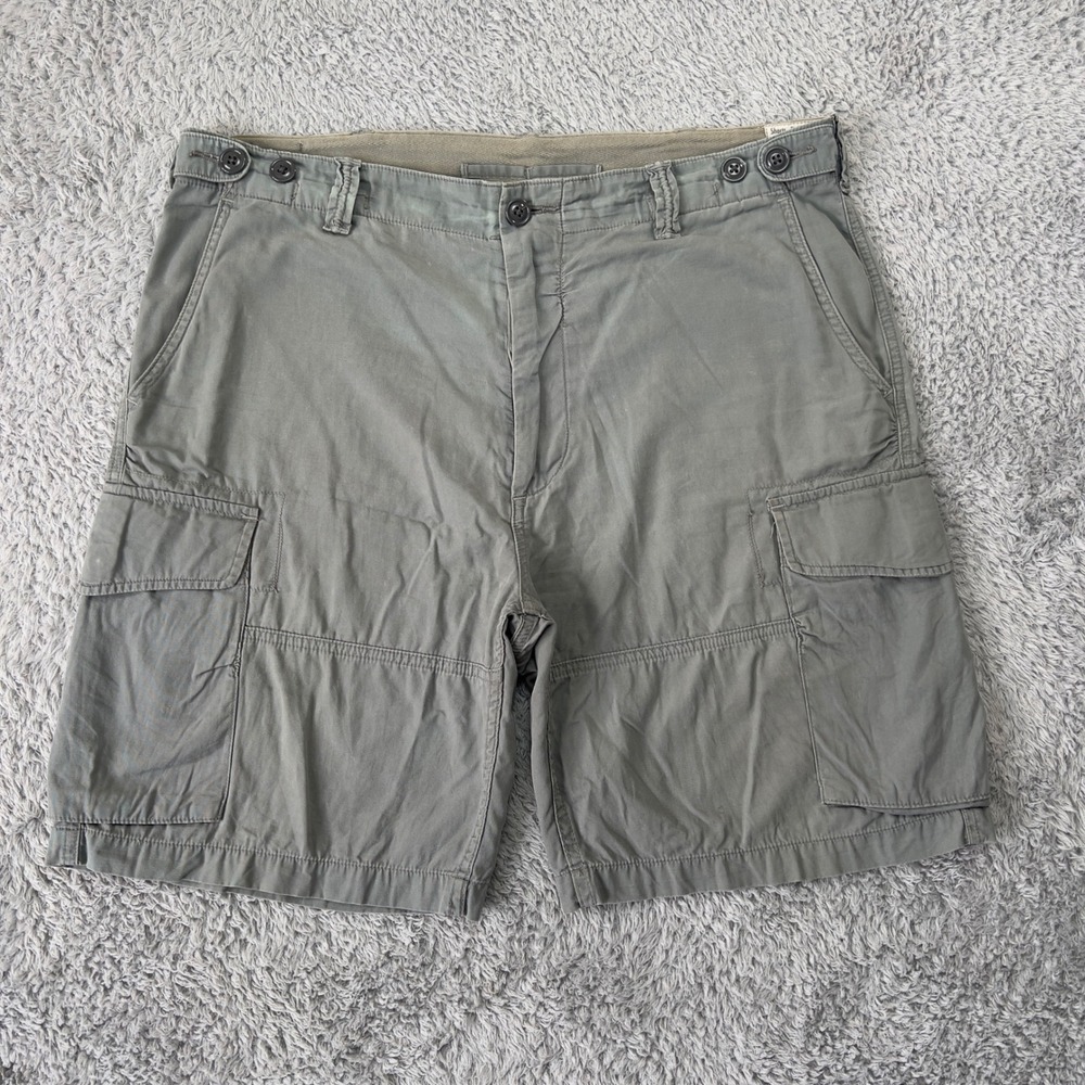Polo Ralph Lauren Mens 37* Relaxed Cargo Shorts Grey Athleisure Utility Canvas